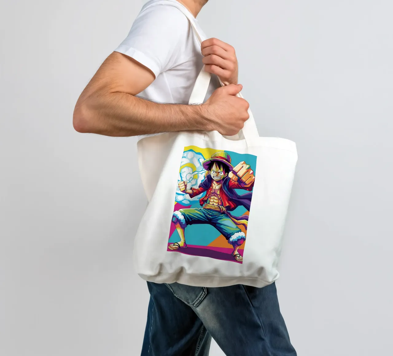 Monkey D Luffy - One Piece art (5) borsa in juta da Hantamrata
