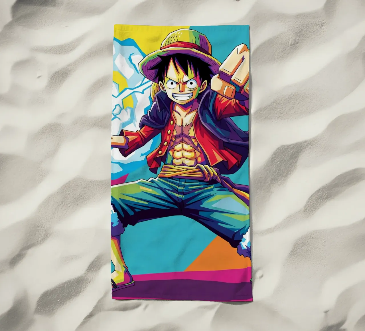 Monkey D Luffy - One Piece art (5) telo mare da Hantamrata