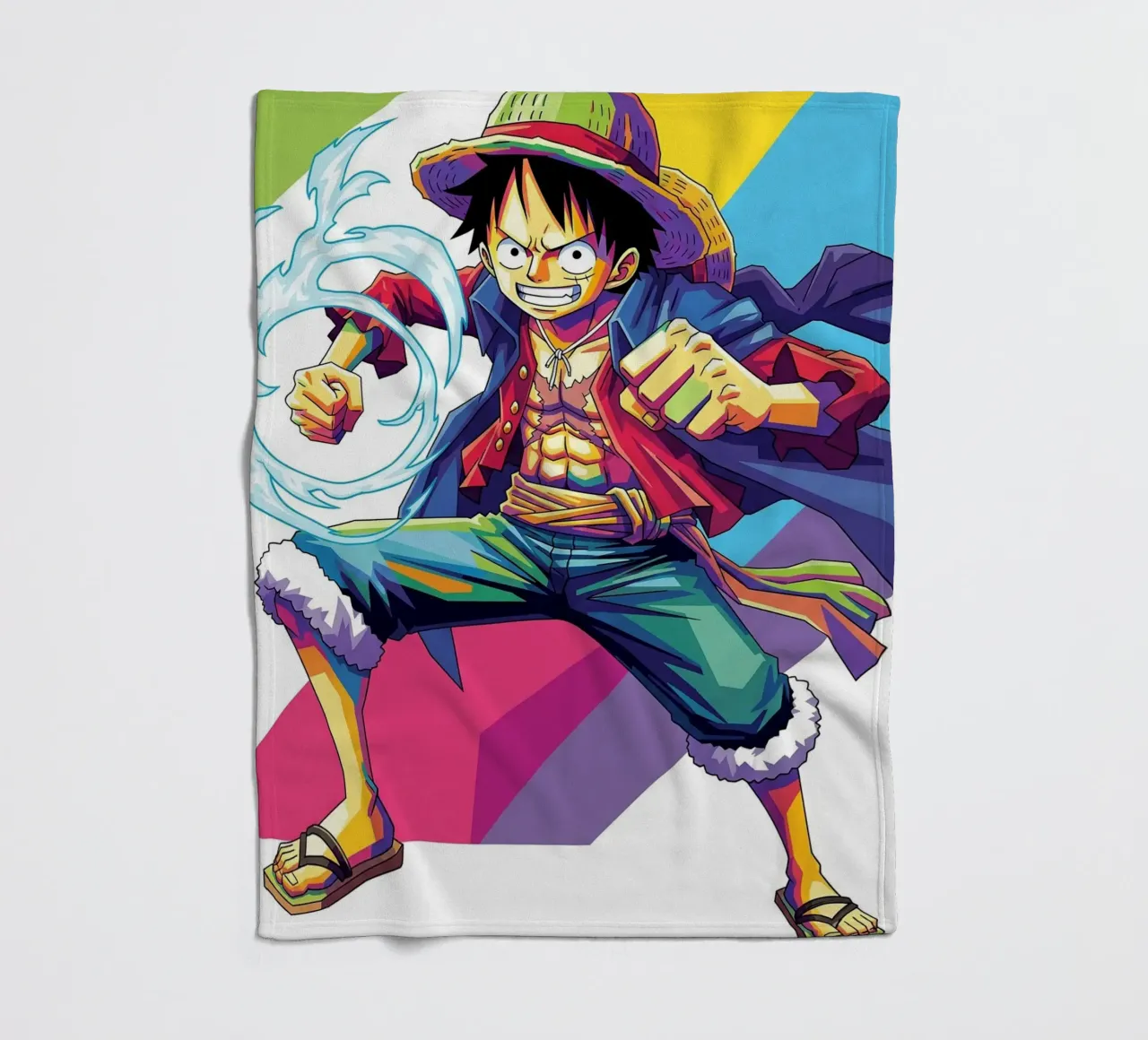 One Piece - Monkey D Luffy art (6) coperta in pile da Hantamrata