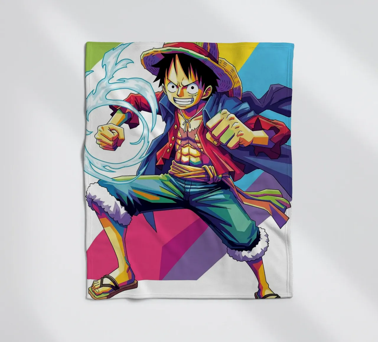 One Piece - Monkey D Luffy art (6) coperta in pile da Hantamrata