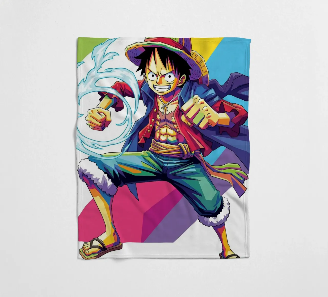 One Piece - Monkey D Luffy art (6) coperta in pile da Hantamrata