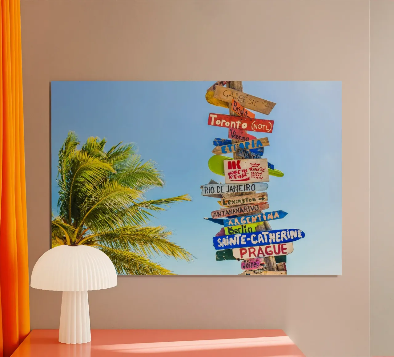 Everywhere is a Destination poster with aluminum frame by Wanderlust Vibes