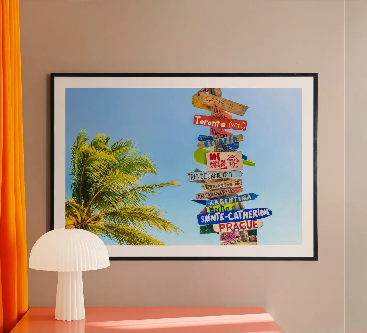 Everywhere is a Destination poster with aluminum frame by Wanderlust Vibes