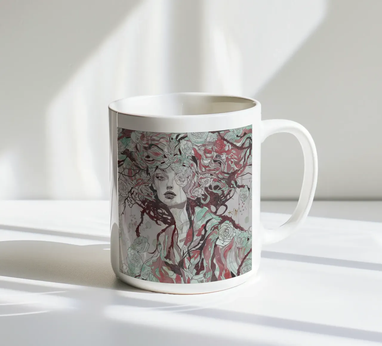 Il rovo e la rosa tazza in ceramica da Giulio Iurissevich