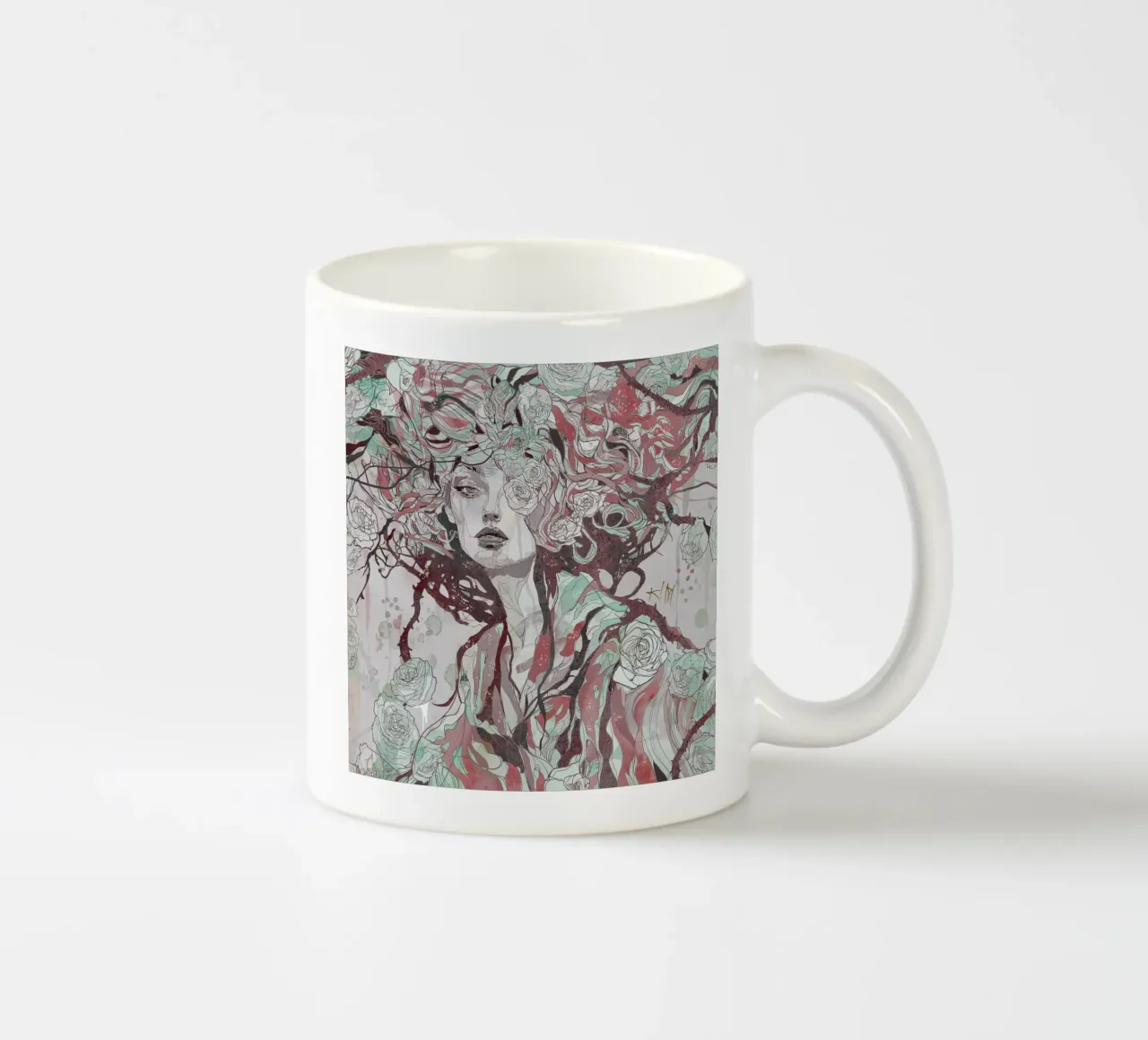Il rovo e la rosa tazza in ceramica da Giulio Iurissevich
