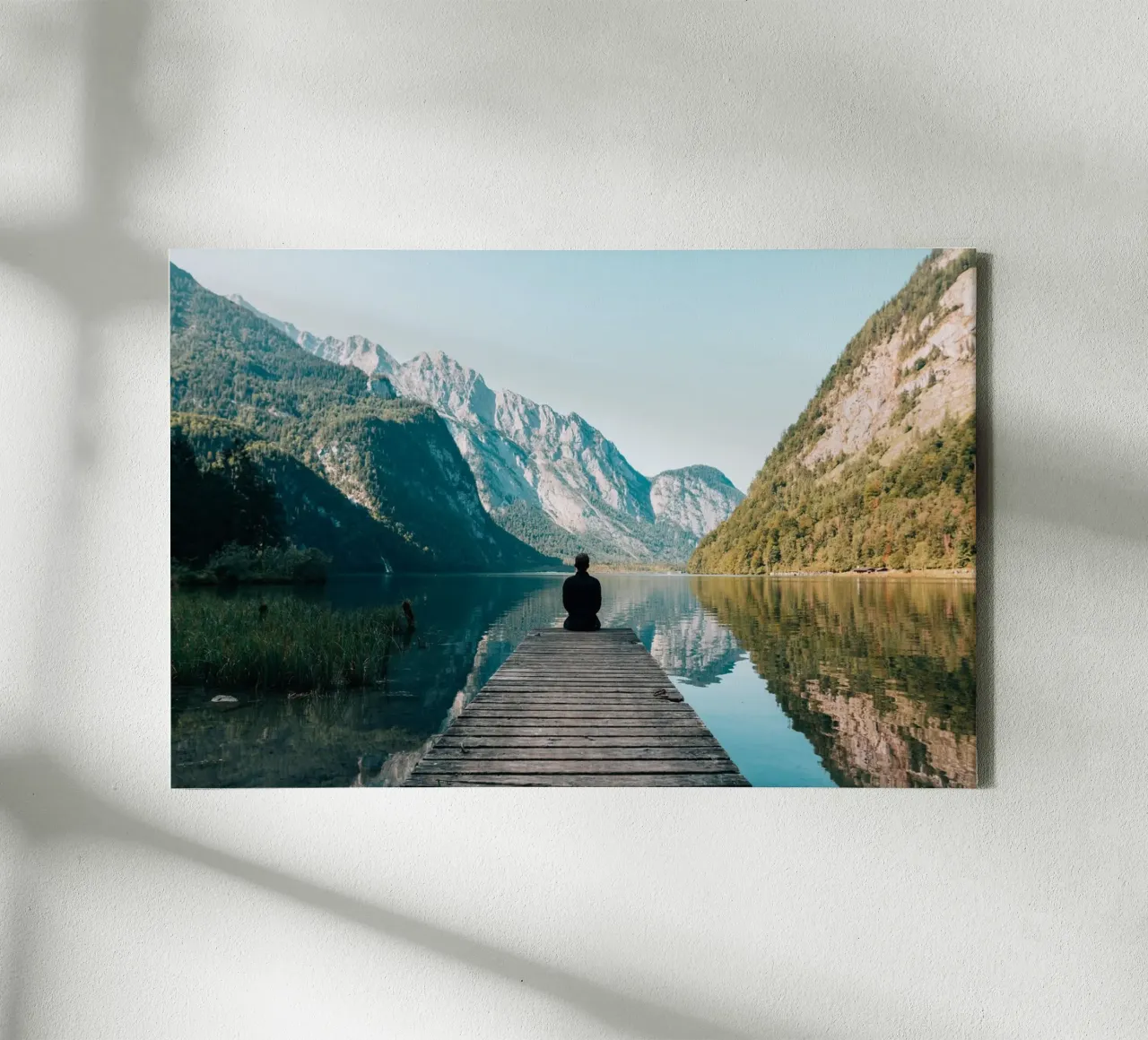 Tranquillité dans le fjord toile avec Caisse américaine de Wanderlust Vibes