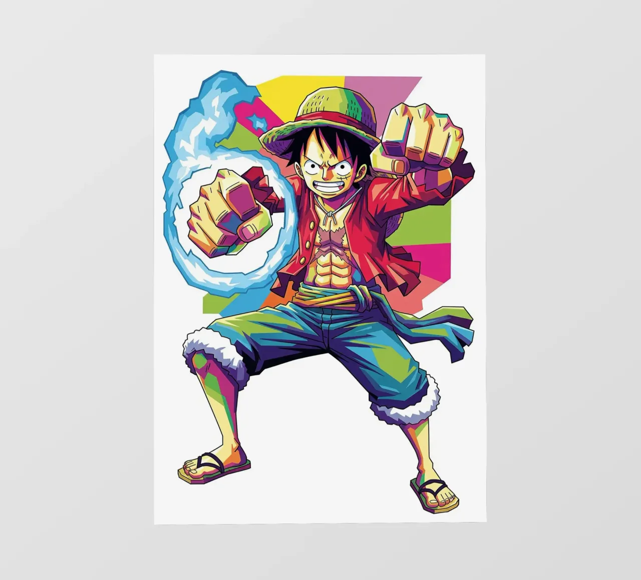 One Piece - Monkey D Luffy art (7) pellicola backlit da Hantamrata