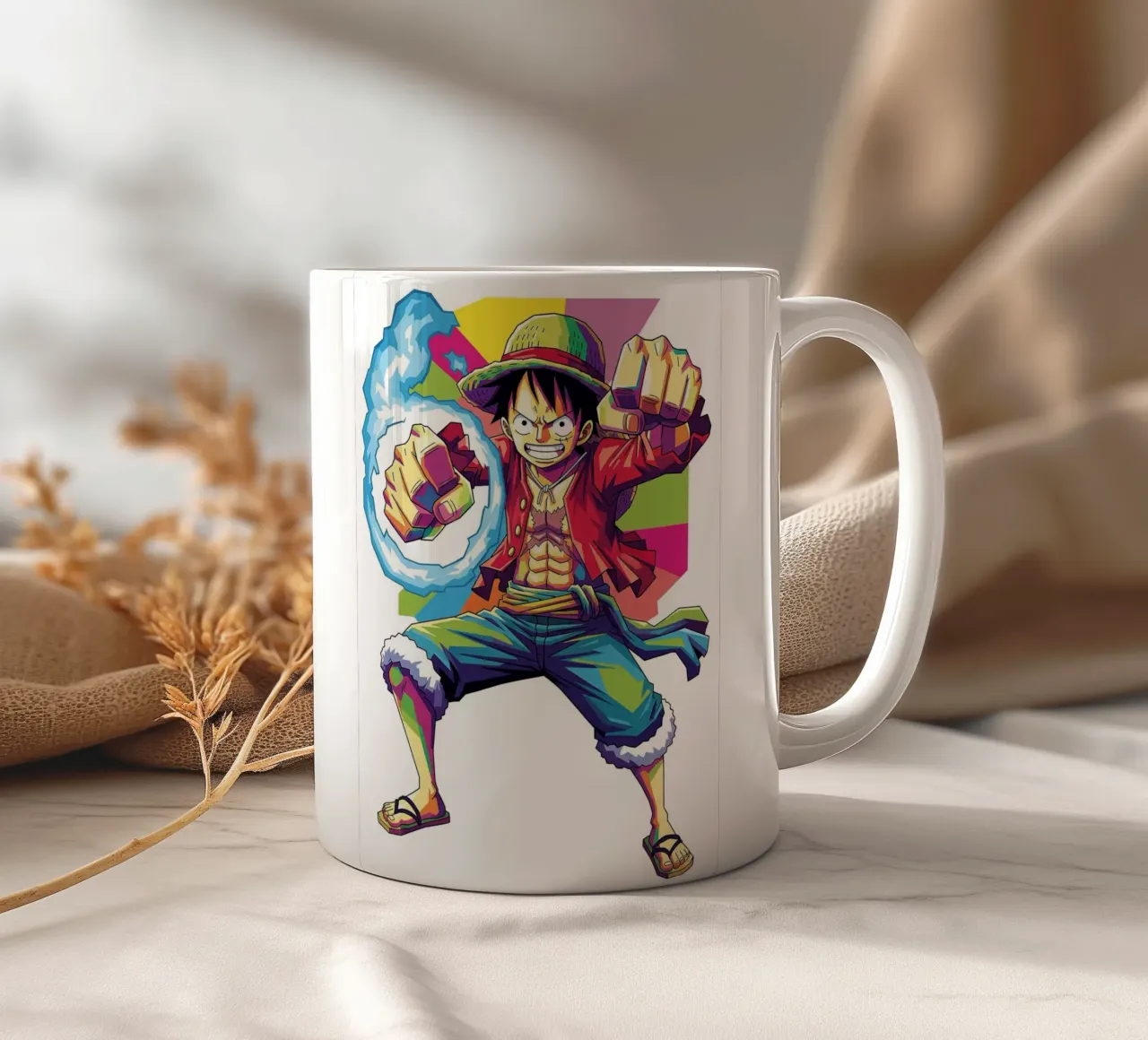One Piece - Monkey D Luffy art (7) tazza in ceramica da Hantamrata