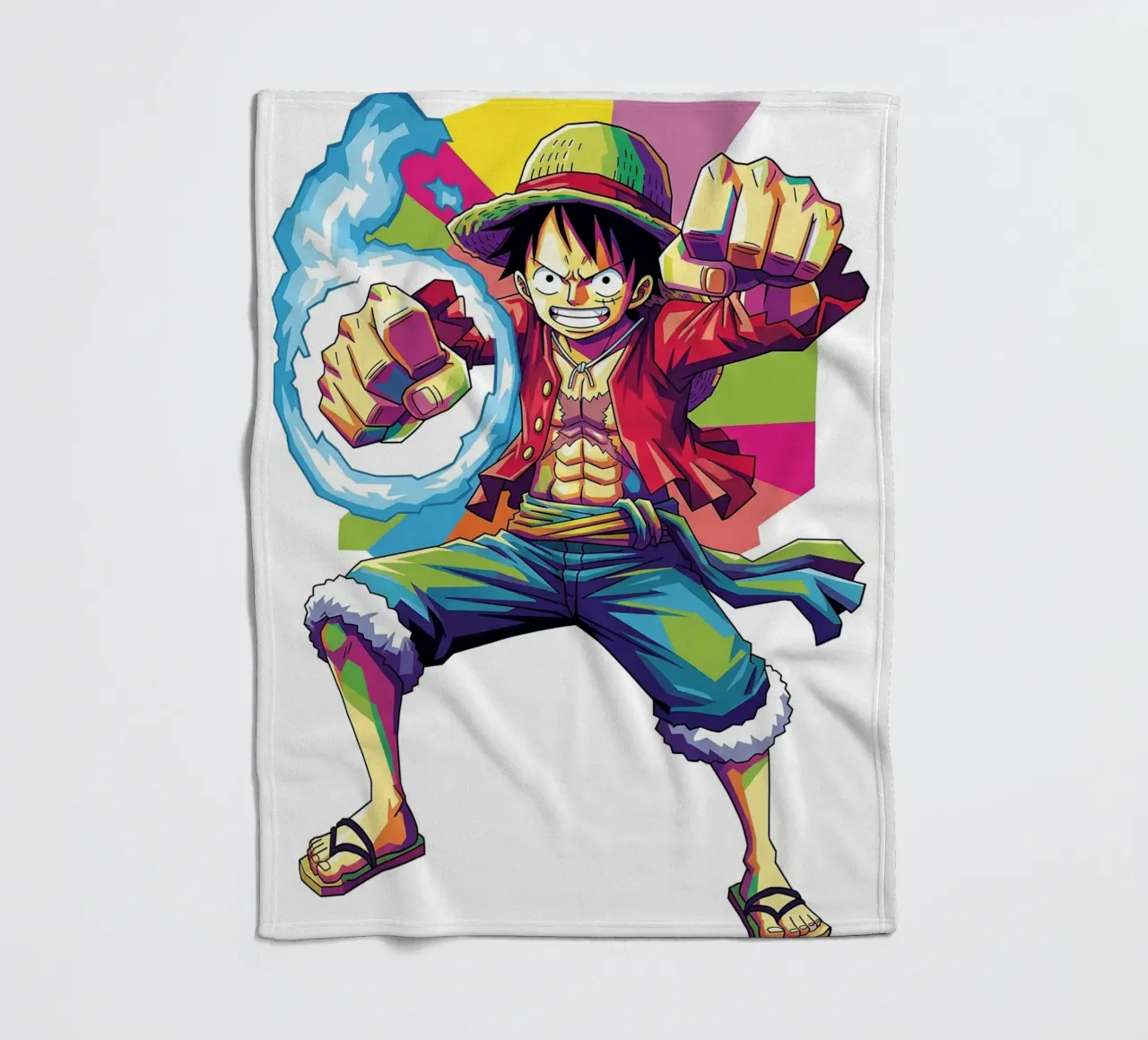 One Piece - Monkey D Luffy art (7) coperta in pile da Hantamrata
