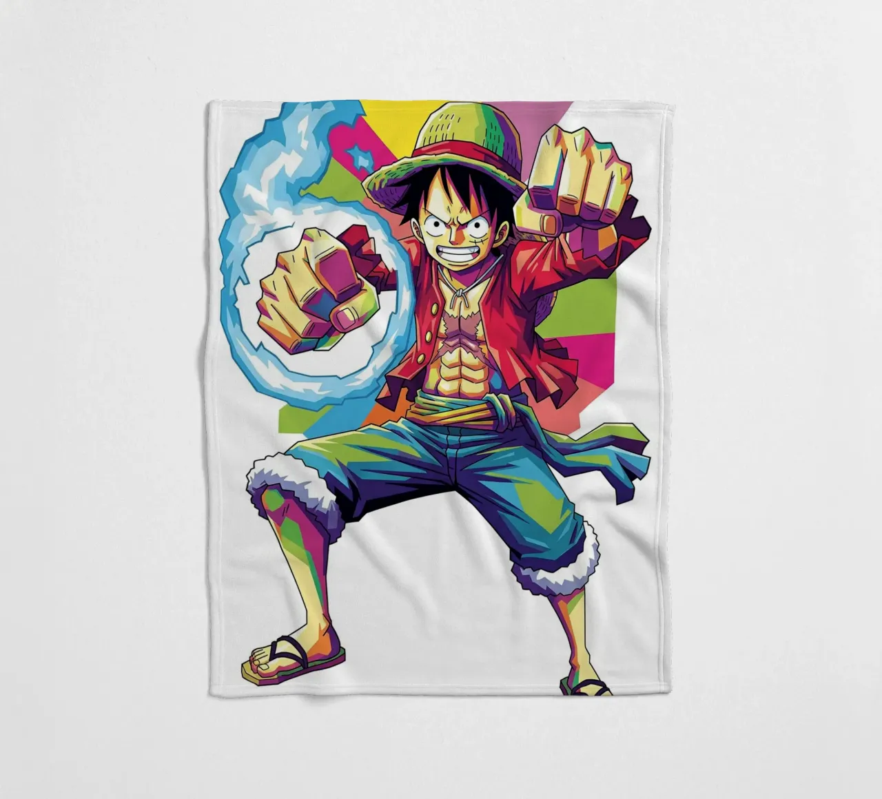 One Piece - Monkey D Luffy art (7) coperta in pile da Hantamrata