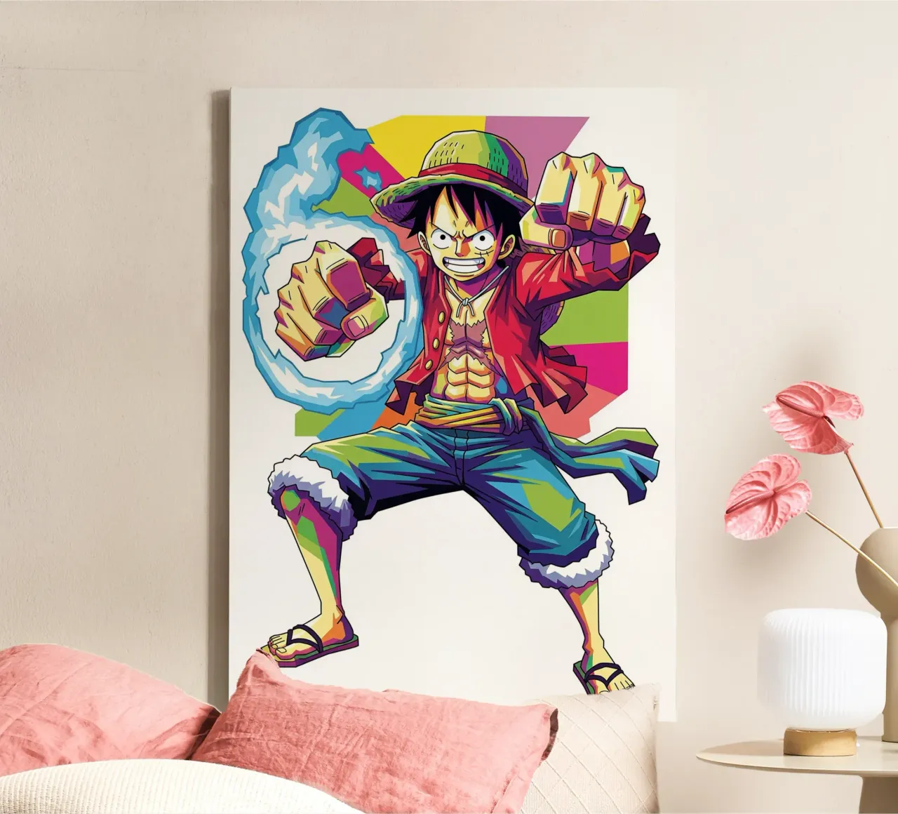 One Piece - Monkey D Luffy art (7) tela da Hantamrata