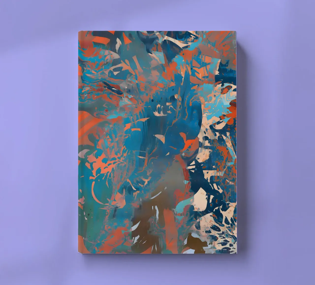 Abstract Trio: Rust, Indigo & Butter notebook by 83oranges
