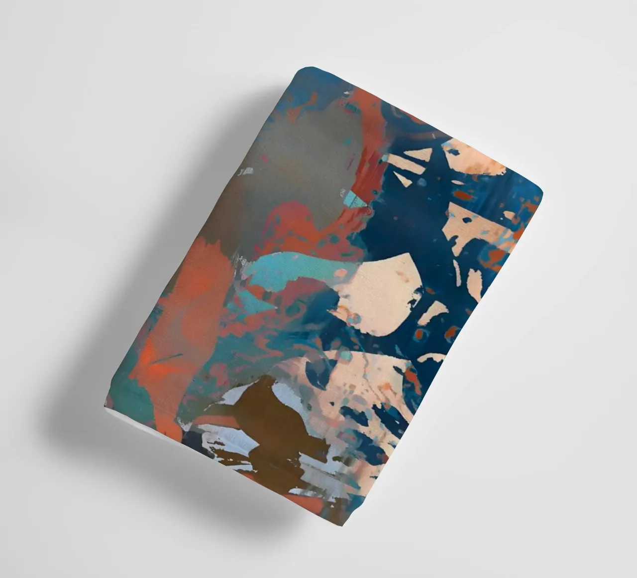 Abstract Trio: Rust, Indigo & Butter towel by 83oranges