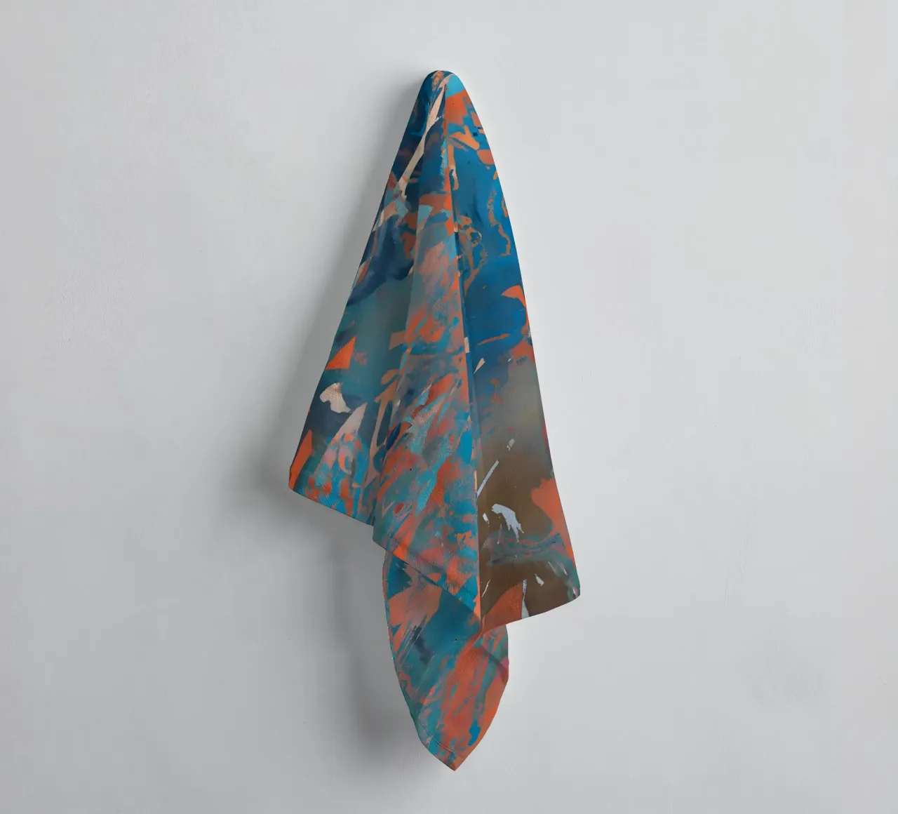 Abstract Trio: Rust, Indigo & Butter towel by 83oranges