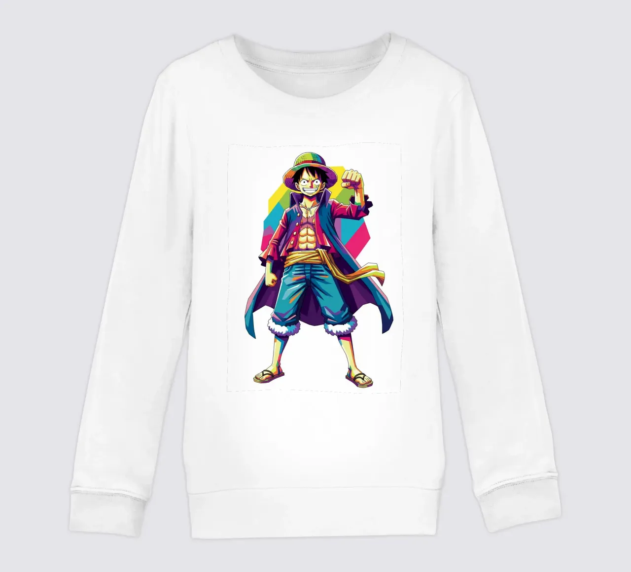 One Piece - Monkey D Luffy art (8) felpa bambino da Hantamrata
