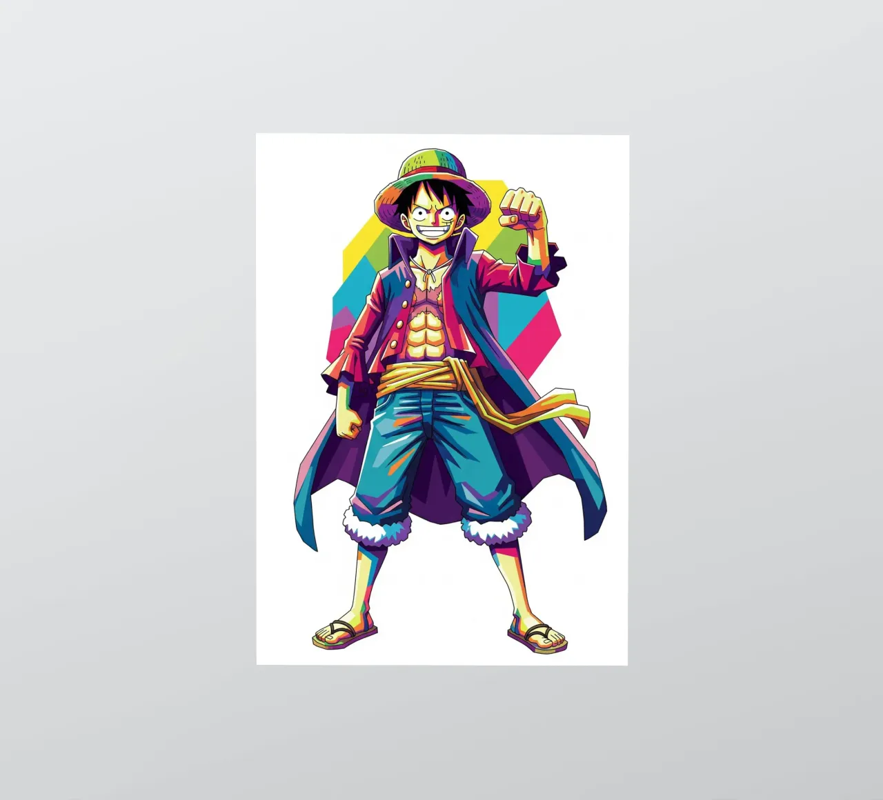 One Piece - Monkey D Luffy art (8) adesivo da Hantamrata