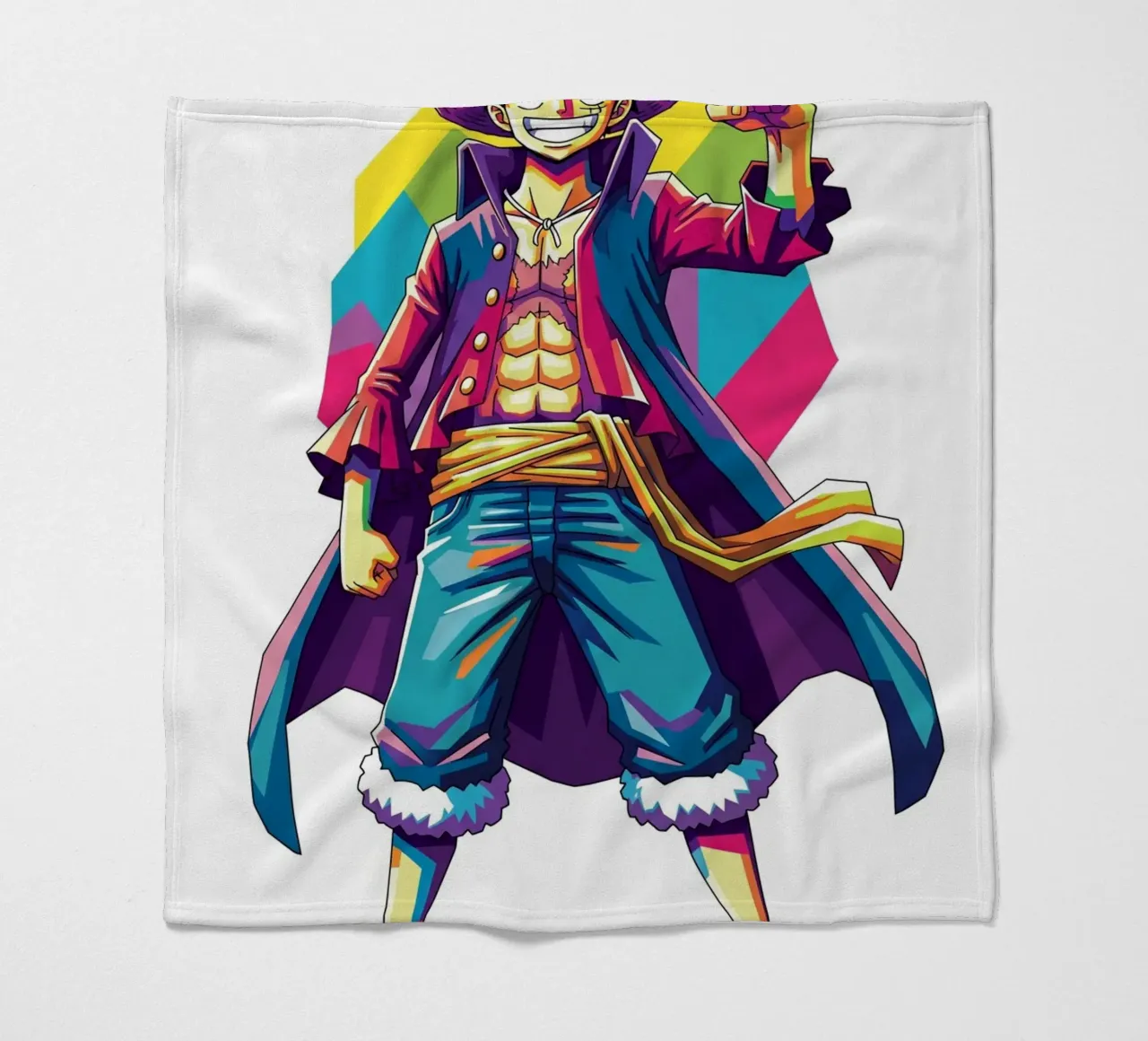 One Piece - Monkey D Luffy art (8) coperta in pile da Hantamrata