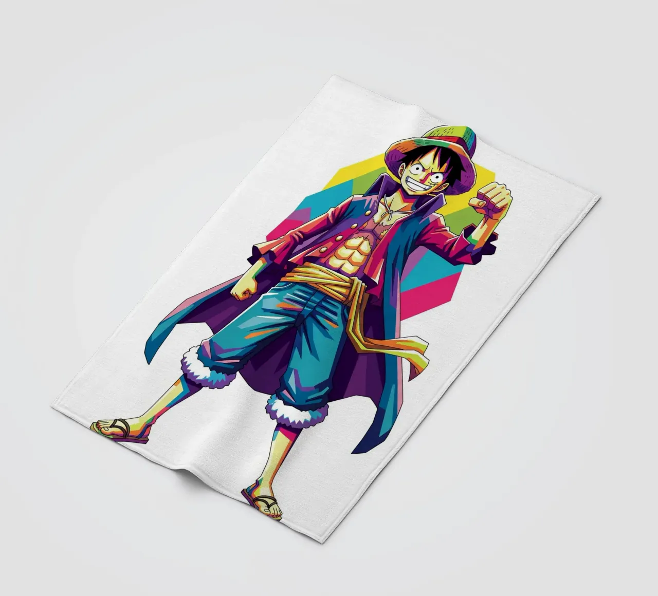 One Piece - Monkey D Luffy art (8) coperta in pile da Hantamrata