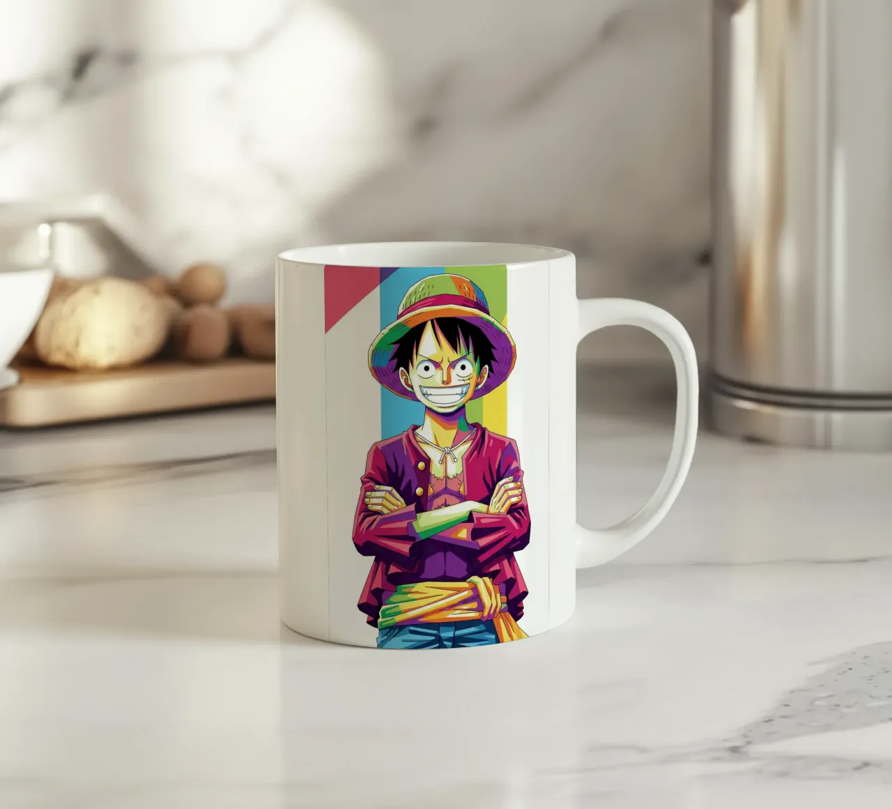 One Piece - Monkey D Luffy art (9) tazza in ceramica da Hantamrata