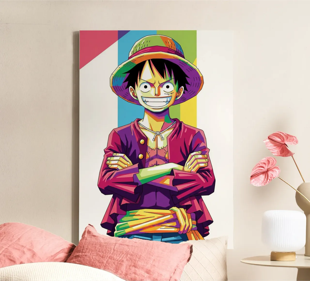 One Piece - Monkey D Luffy art (9) tela da Hantamrata