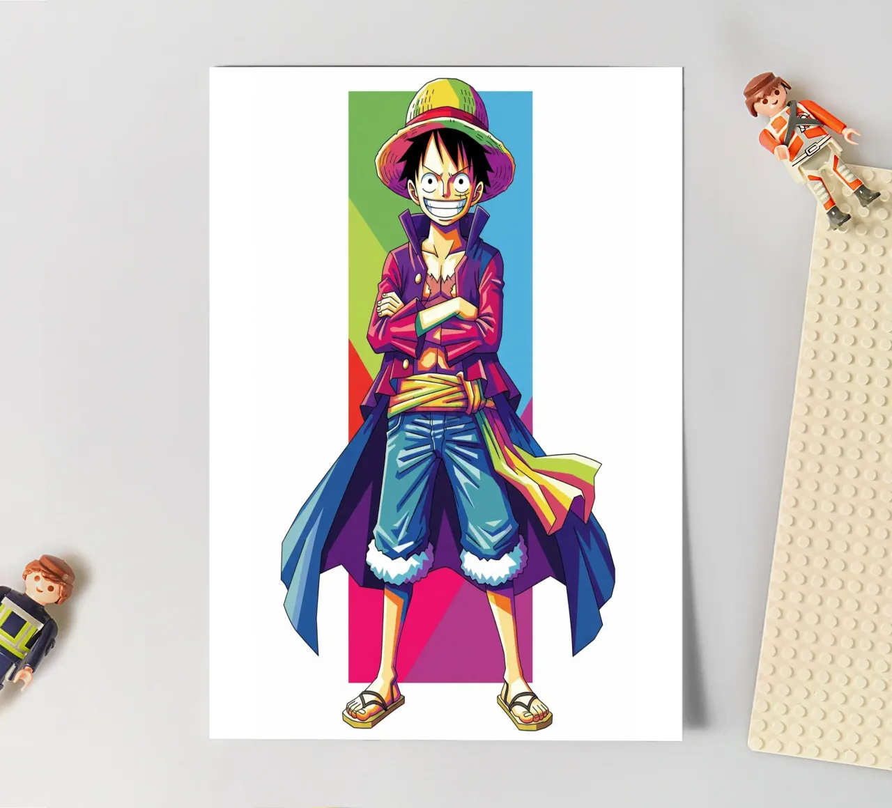 One Piece - Monkey D Luffy art (10) foglio adesivo da Hantamrata