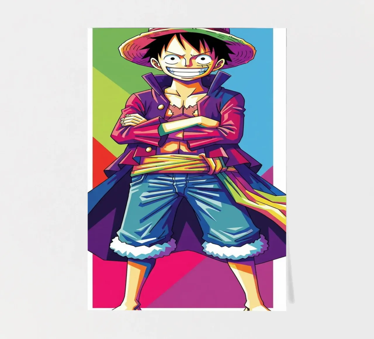 One Piece - Monkey D Luffy art (10) foglio adesivo da Hantamrata