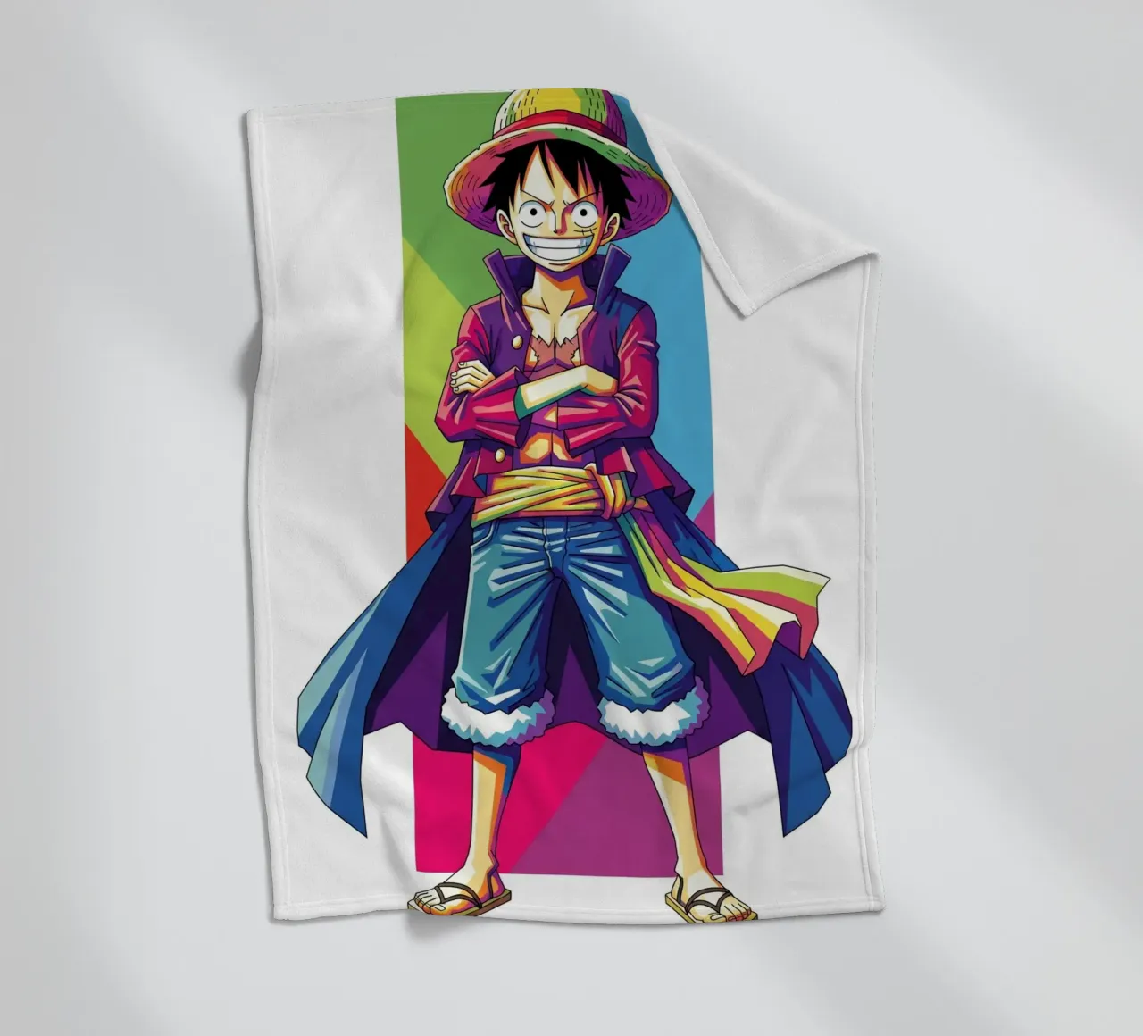 One Piece - Monkey D Luffy art (10) coperta in pile da Hantamrata