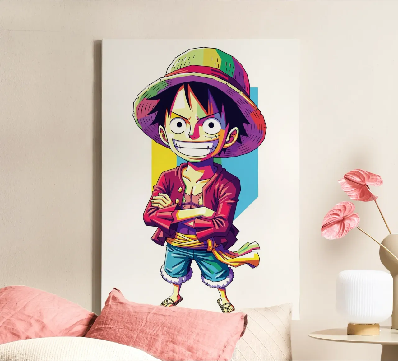 One Piece - Monkey D Luffy art (11) tela da Hantamrata