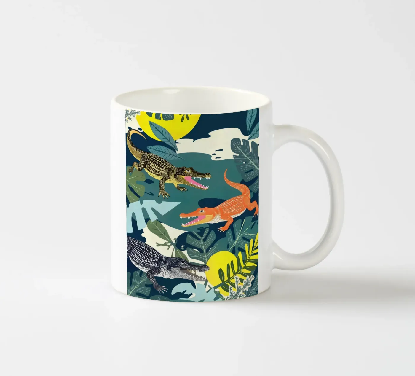 Three Crocodiles ceramic mug by 83oranges.com