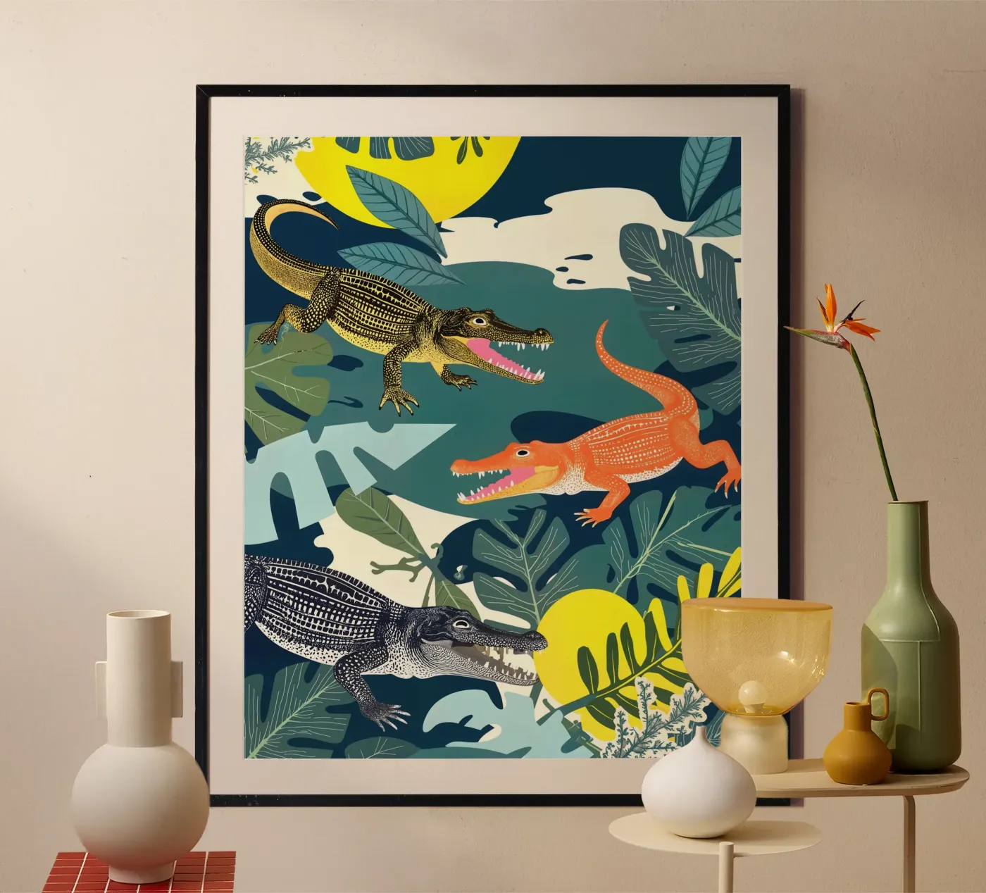 Three Crocodiles poster by 83oranges.com