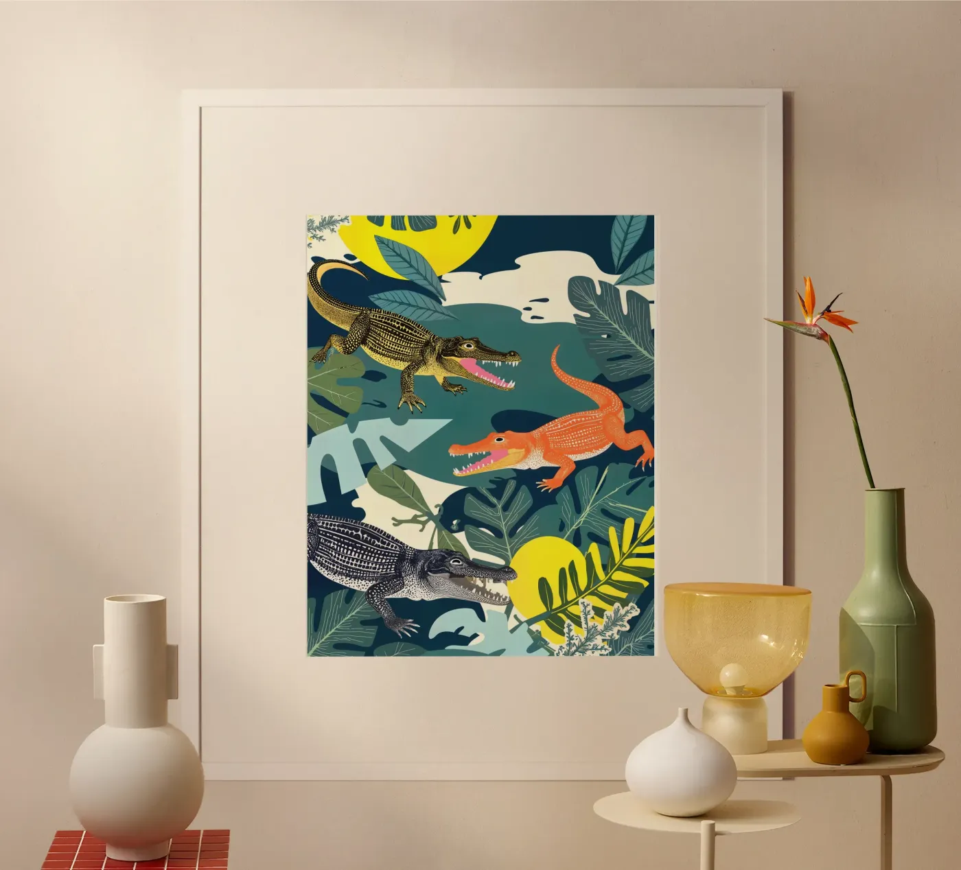 Three Crocodiles poster by 83oranges.com