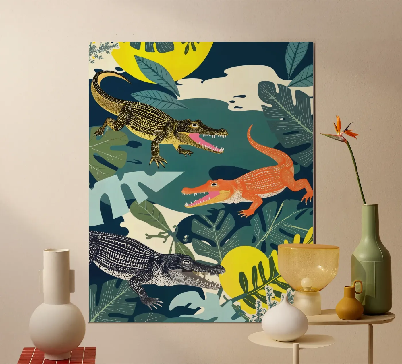 Three Crocodiles poster by 83oranges.com