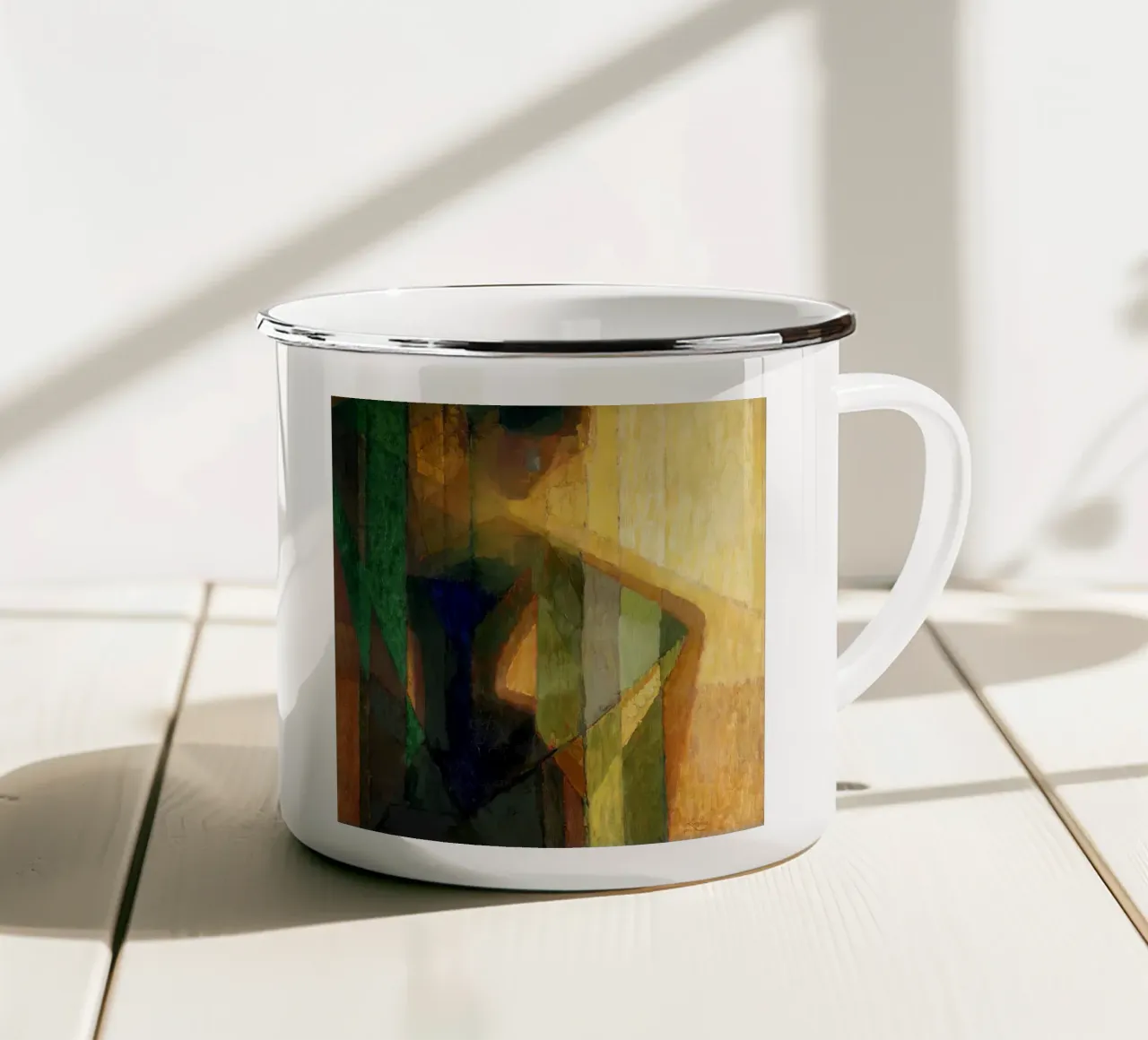 Pläne nach Farben, 1910 Emaille Tasse von martina