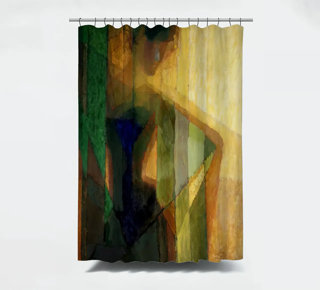 Plans by colour, 1910 shower curtain by martina