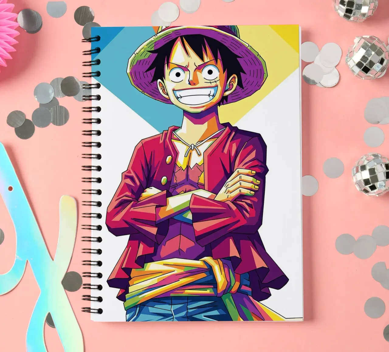 One Piece - Monkey D Luffy art (12) spiral notebook by Hantamrata