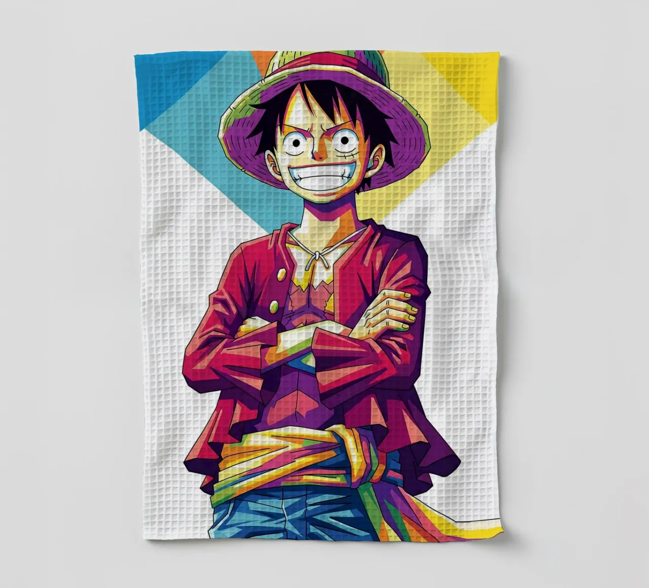 One Piece - Monkey D Luffy art (12) tea towel by Hantamrata