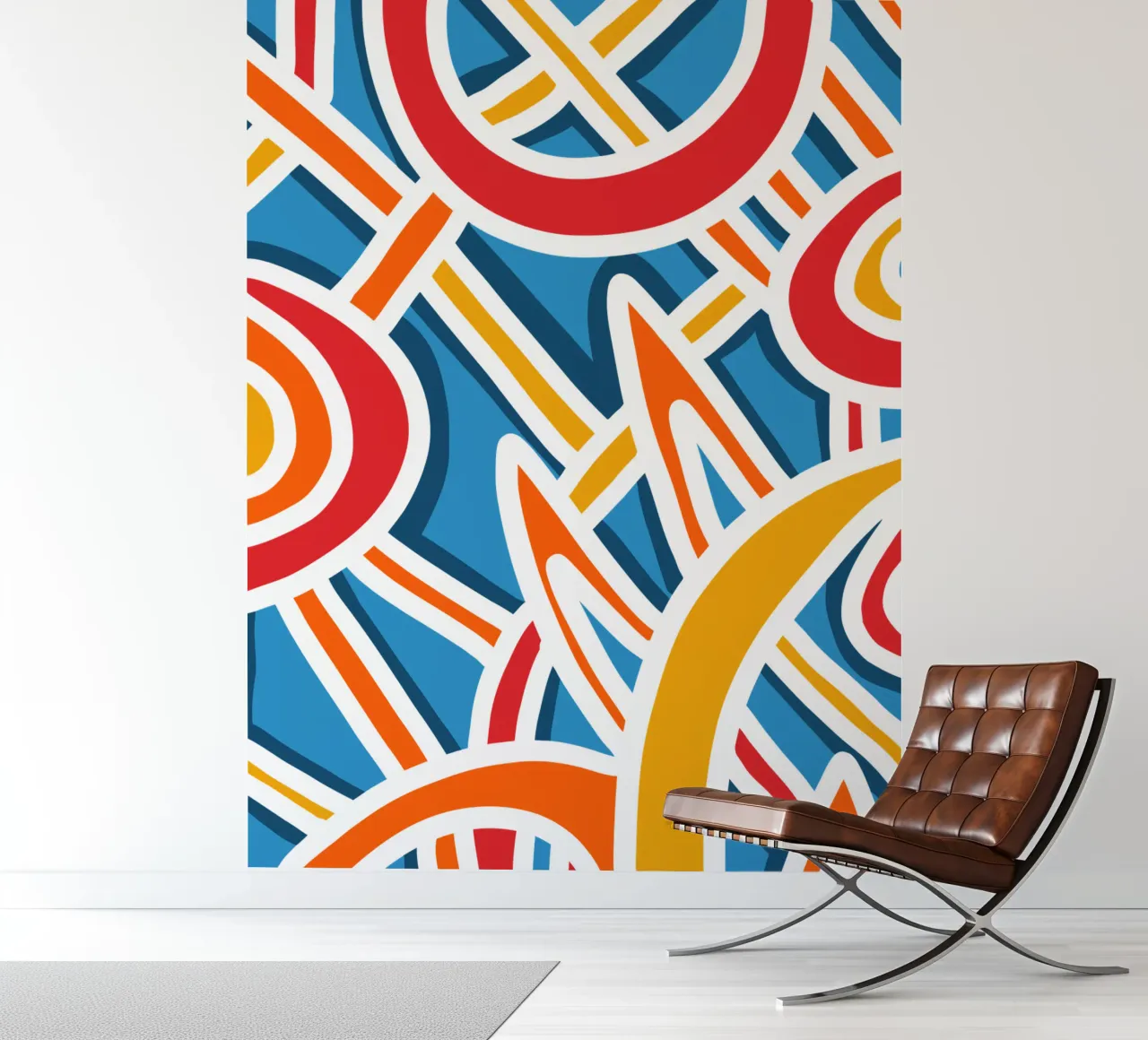 Happy Abstract Coloured Stripes Full of Life photo wallpaper by Abstract and Patterns