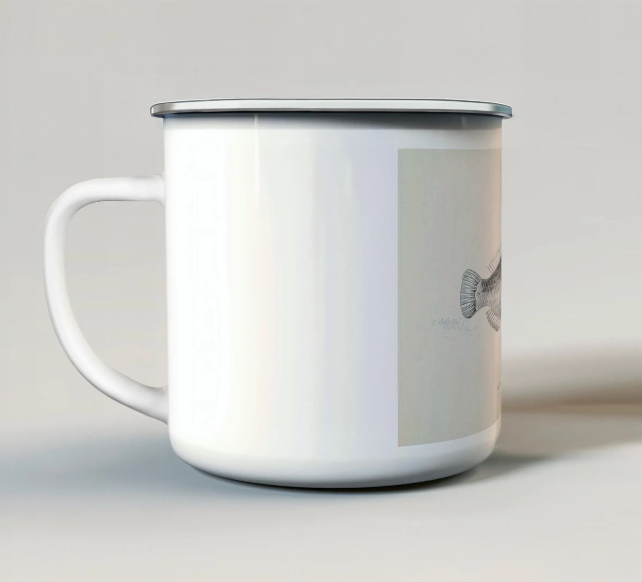Fish#2 tazza in smalto da Matteo Morelli