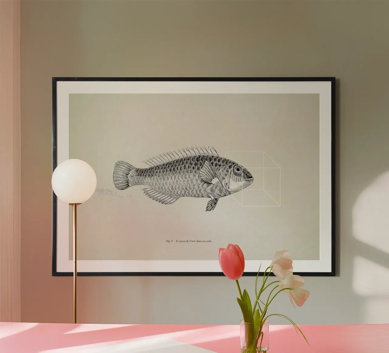 Fish#2 poster con telaio in alluminio da Matteo Morelli