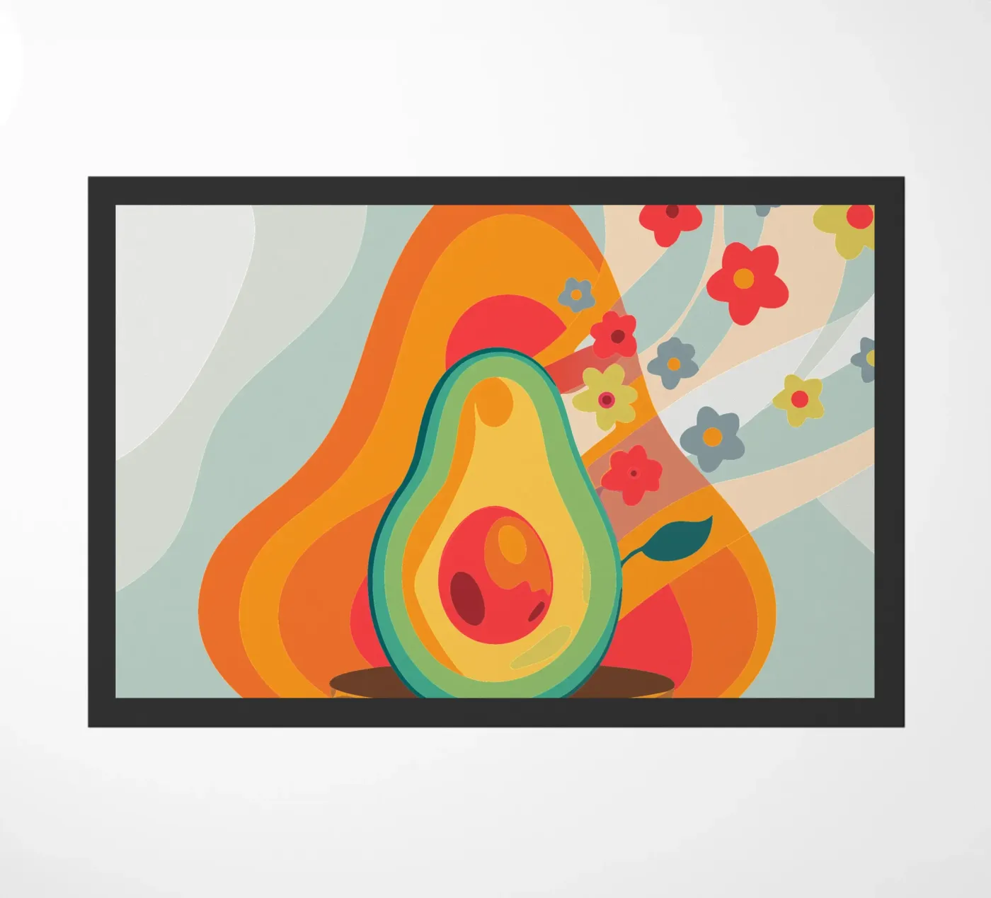 Avocado Fruit doormat by HAPPY SHOP
