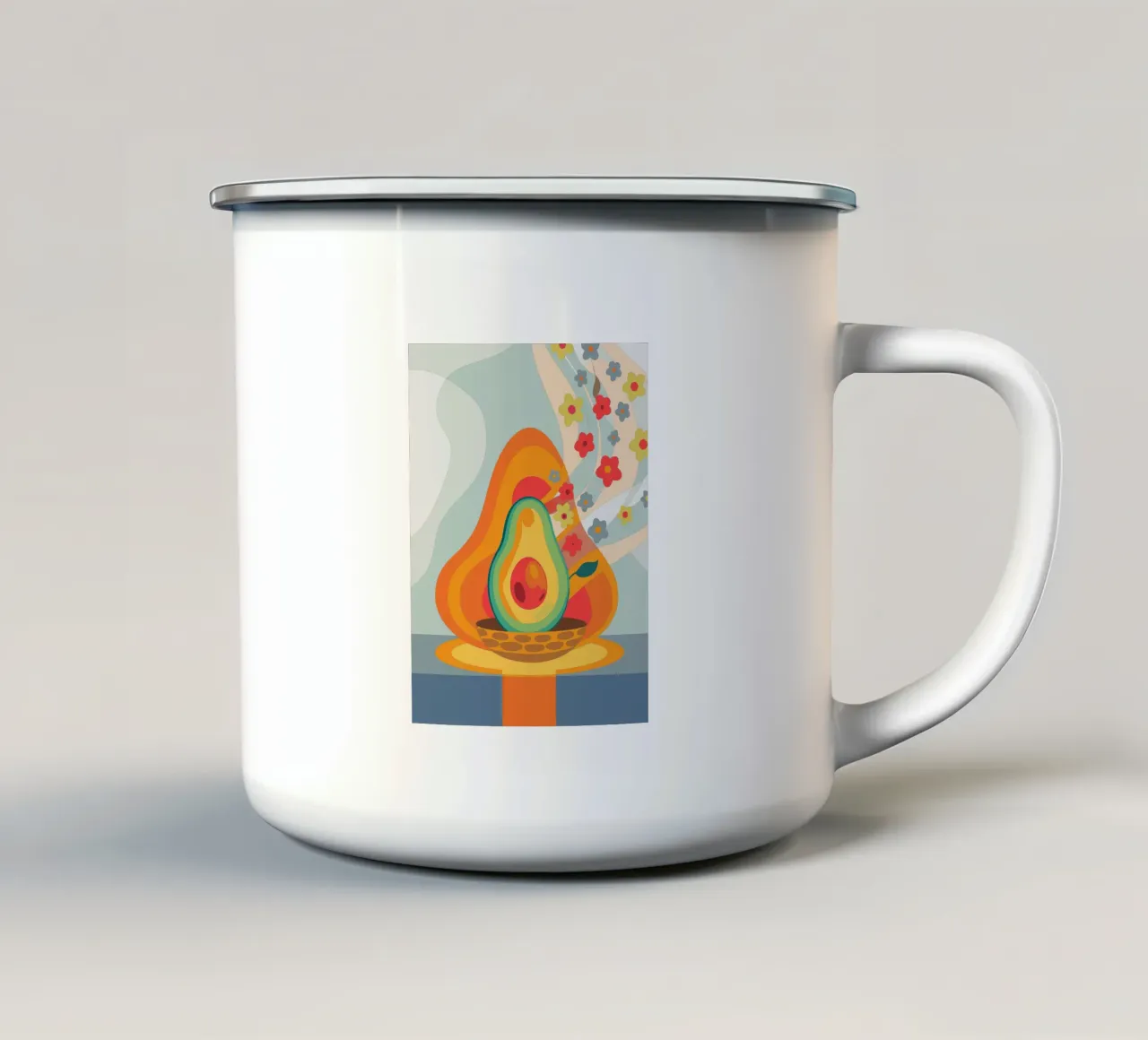 Avocado Frutta tazza in smalto da HAPPY SHOP