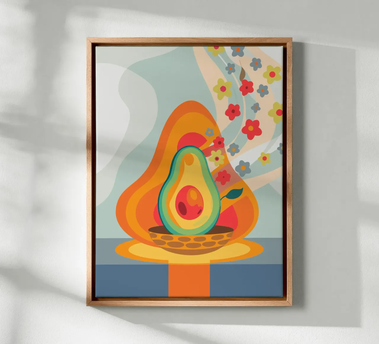 Avocado Frutta tela con Cornice a cassetta da HAPPY SHOP