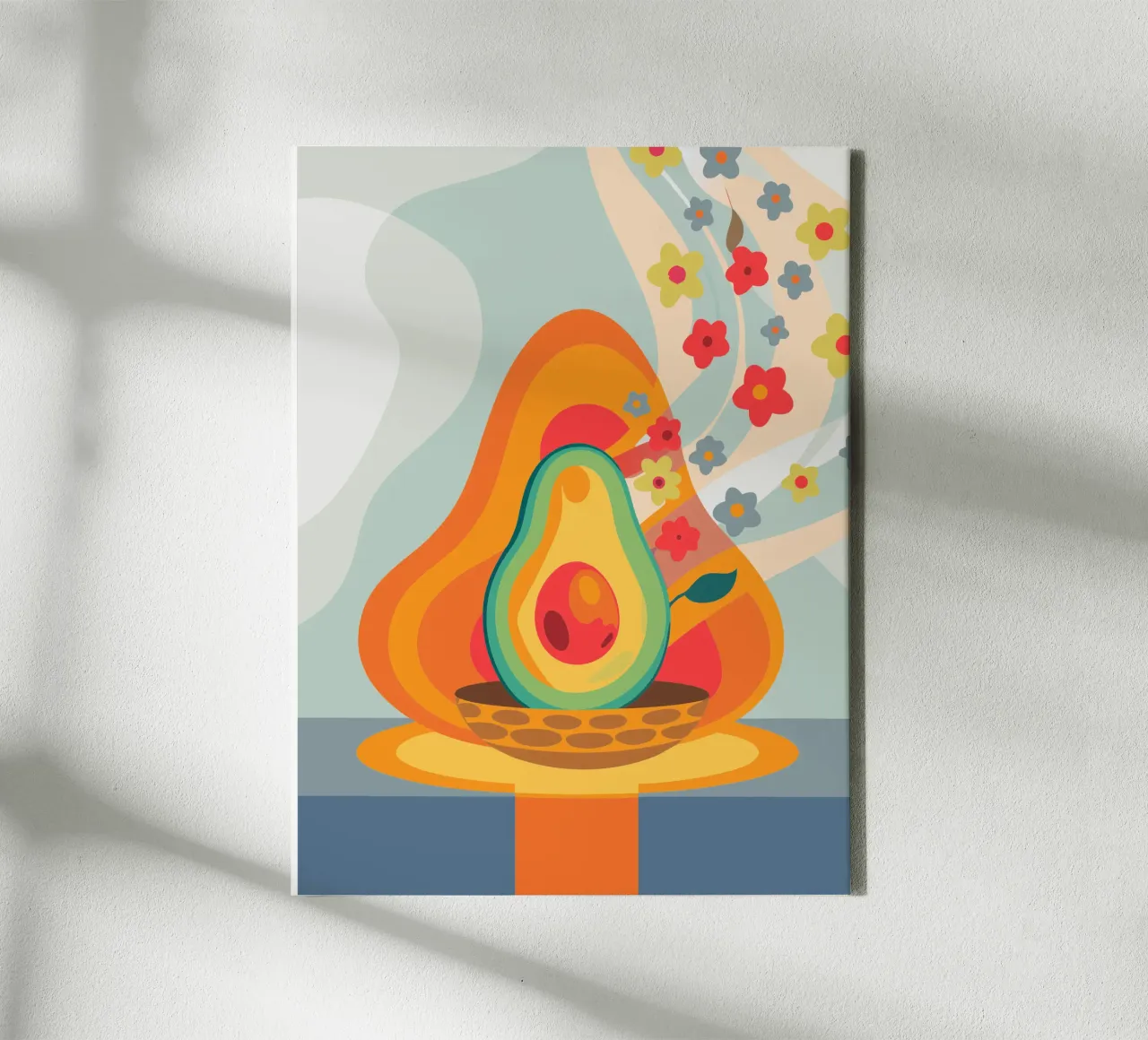 Avocado Frutta tela con Cornice a cassetta da HAPPY SHOP