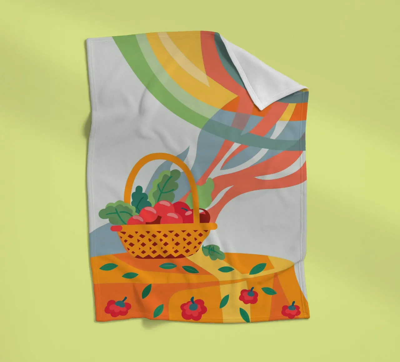 Apfel Fleecedecke von HAPPY SHOP