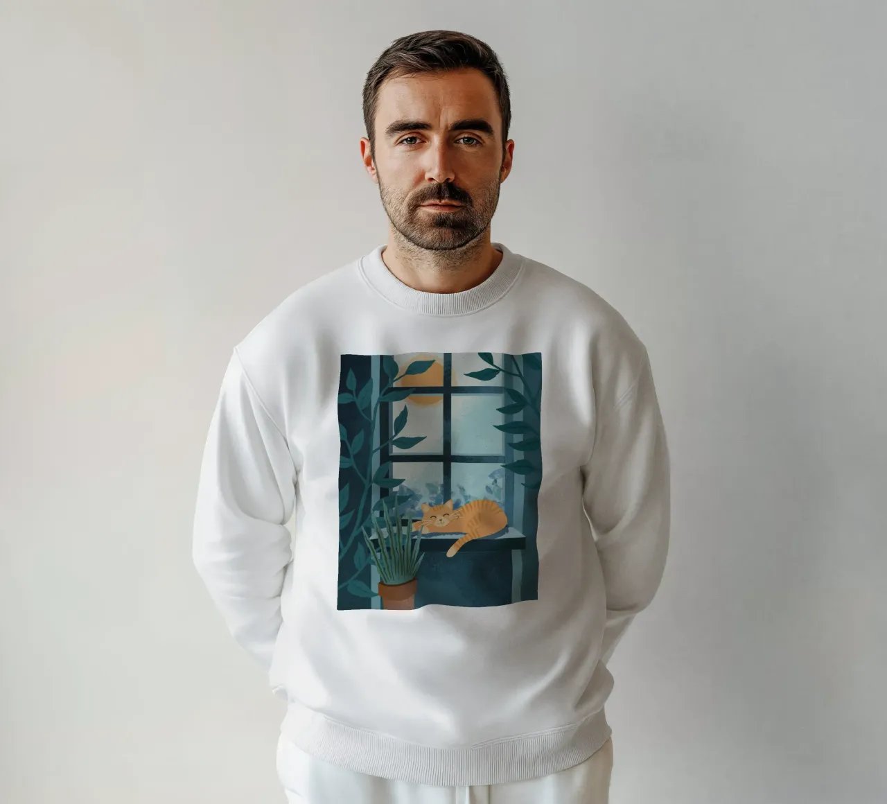 Cat on Window felpa da cafelab