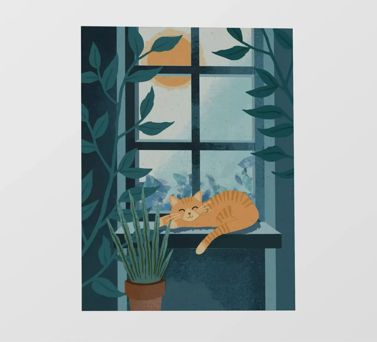 Cat on Window telo in pvc da cafelab