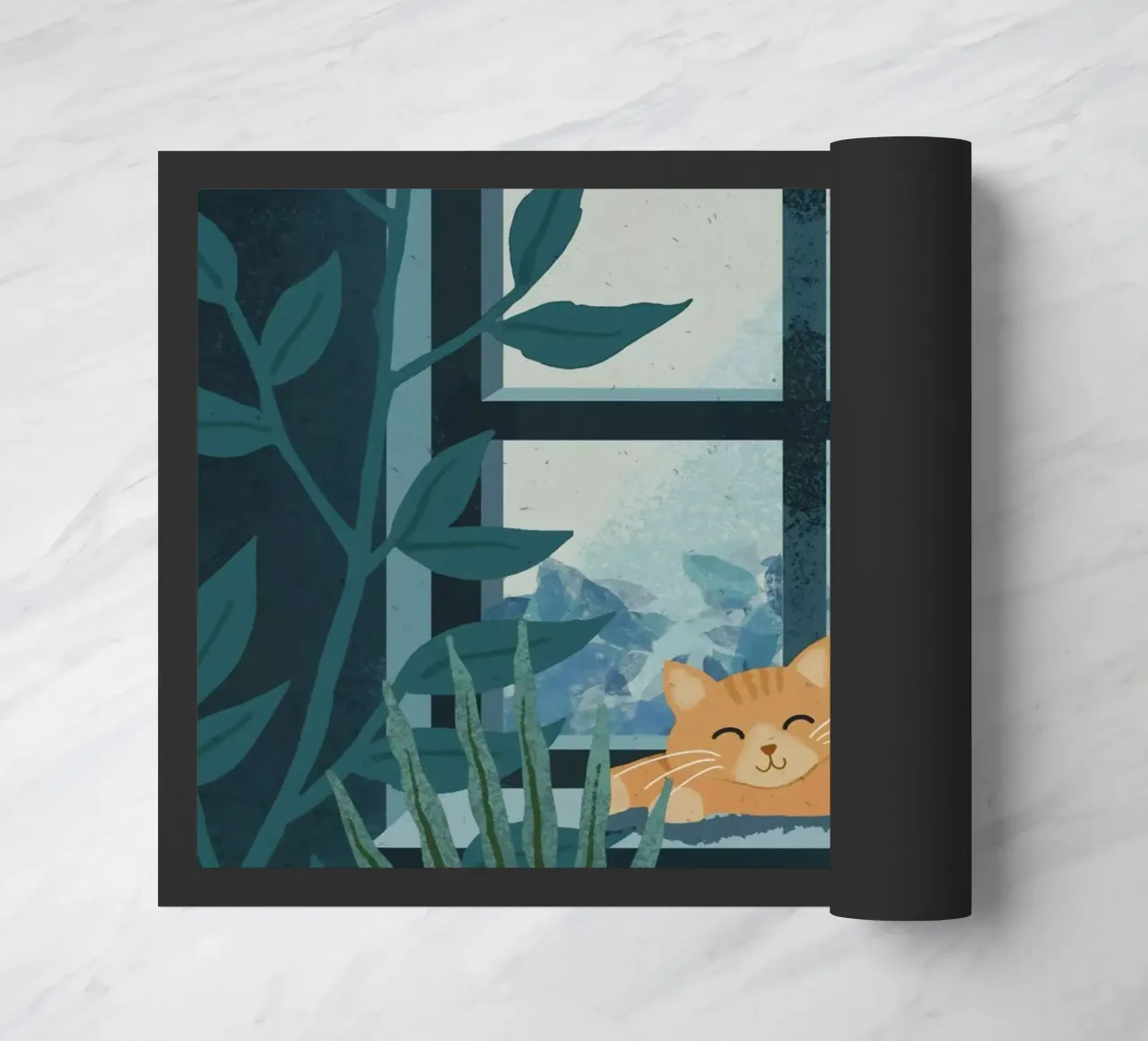 Cat on Window zerbino da cafelab