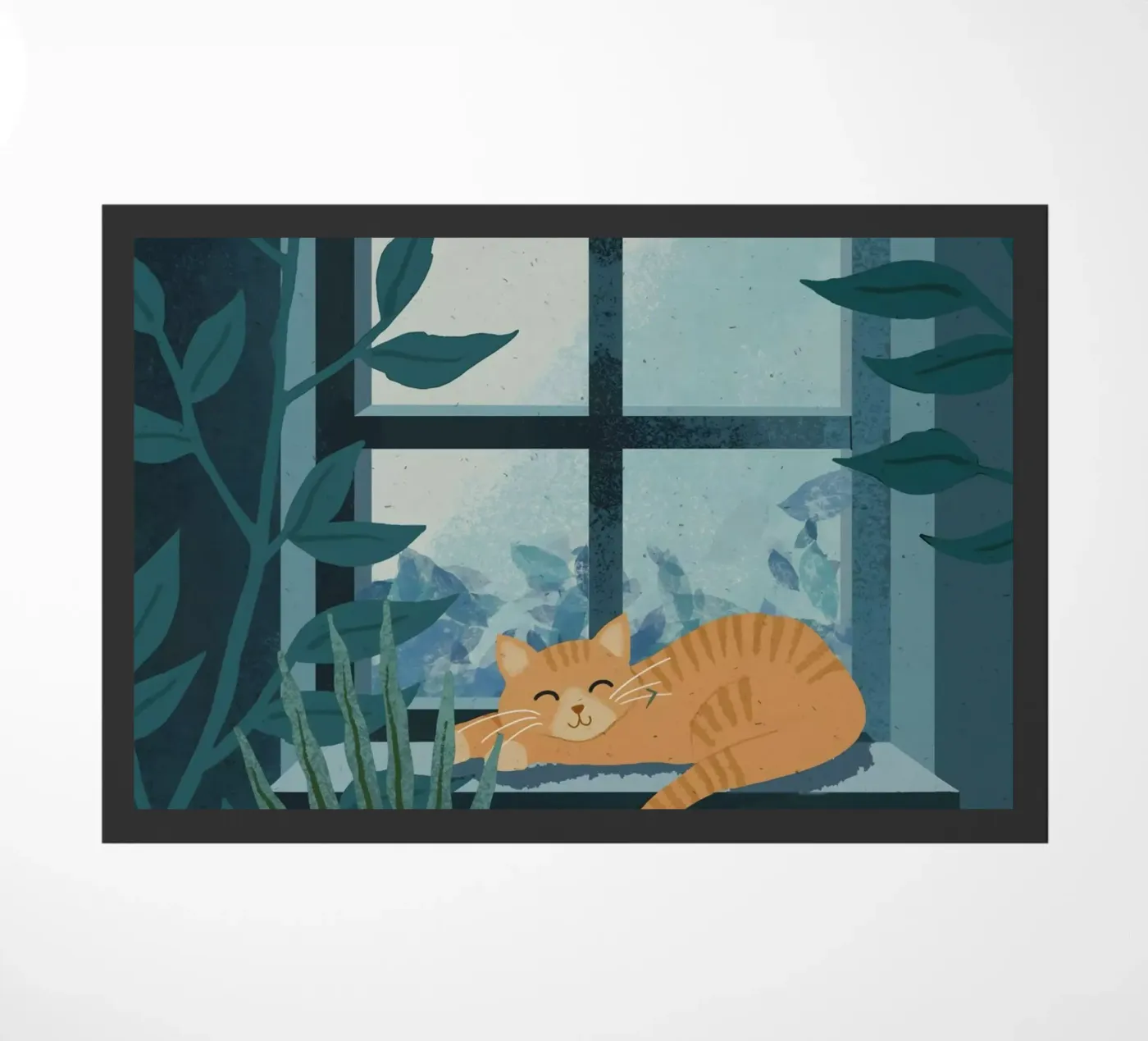 Cat on Window zerbino da cafelab