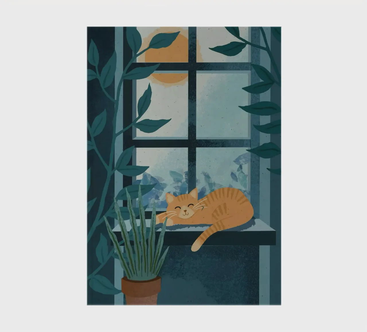 Cat on Window notebook by cafelab