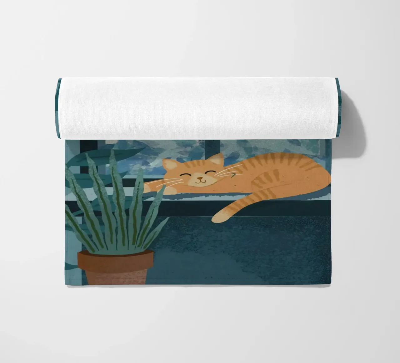 Cat on Window telo mare da cafelab